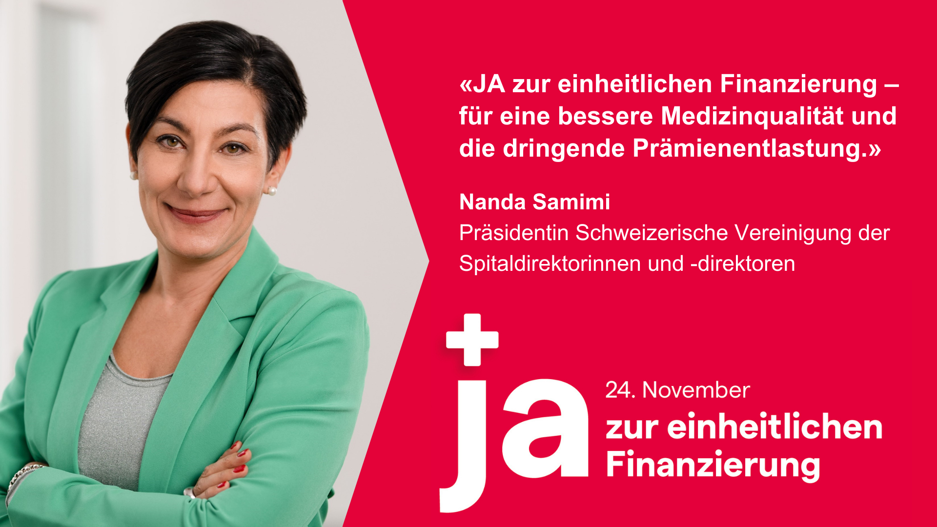 Nanda Samimi, Präsidentin Schweizerische Vereinigung der Spitaldirektorinnen und Spitaldirektoren